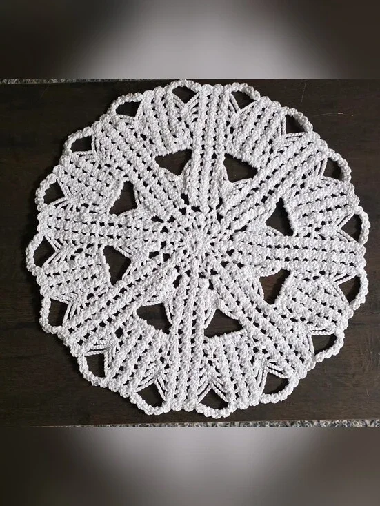 Handmade White Crochet Doily - Home Accents