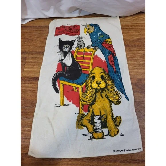 Vintage Veterinary Surgery Kenweave Tea Towel