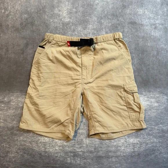 The North Face Mens Tan Belted Nylon Cargo Hiking Shorts Size Small S/P