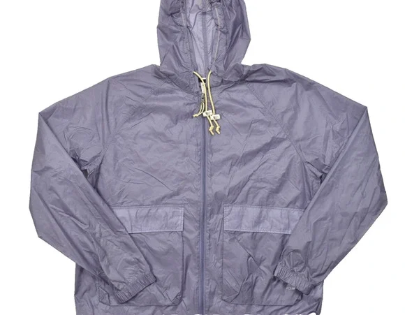 The North Face Men's Large Purple Hooded Windbreaker Full Zip Light Jacket