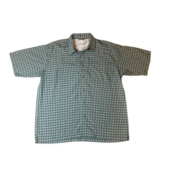 THE NORTH FACE Mens Short Sleeve Shirt Top XL Green Extra Large Active Casual‎