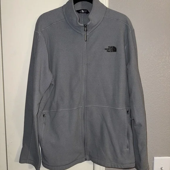 The North Face Men's TKA Glacier Full Zip Fleece Jacket Grey XL