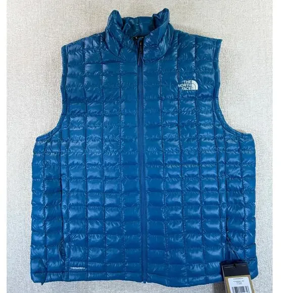 The North Face Men Blue XL NWT ThermoBall Full Zip Insulated Vest Outdoor Hiking