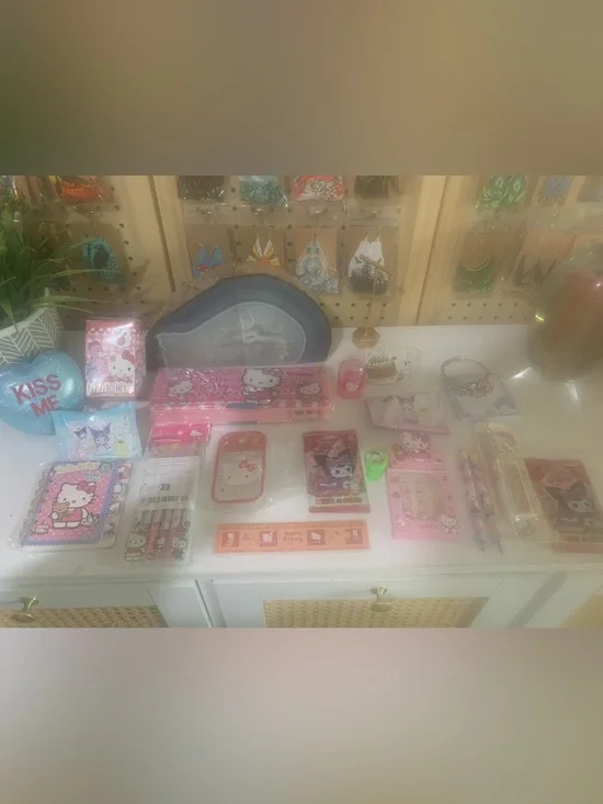 Bundle box # 86 Hello Kitty Pink and White Desk Accessory/ school supplies