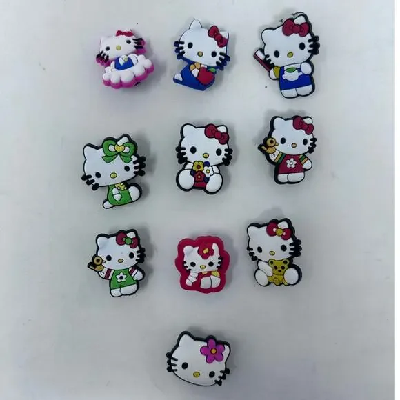 Hello Kitty Shoe Charms for Crocs Set of‎ 10