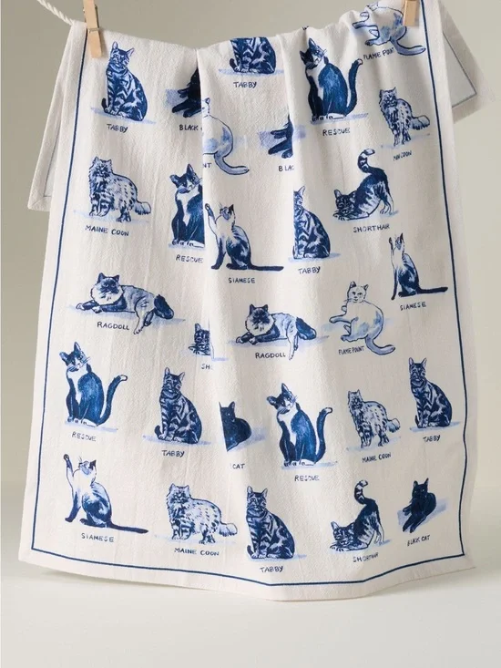 Cat Dish Towel by Molly Hatch for Anthropologie.