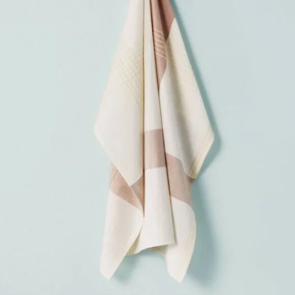 Hearth Hand Magnolia Flour Sack Kitchen Towel Dishtowel Brown Cream Stripe‎