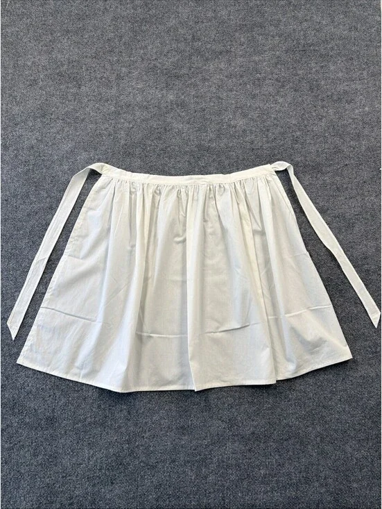 White Cotton Waistline Apron