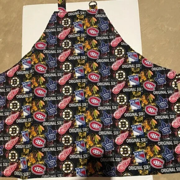 Barbeque Apron Original 6 Hockey Teams