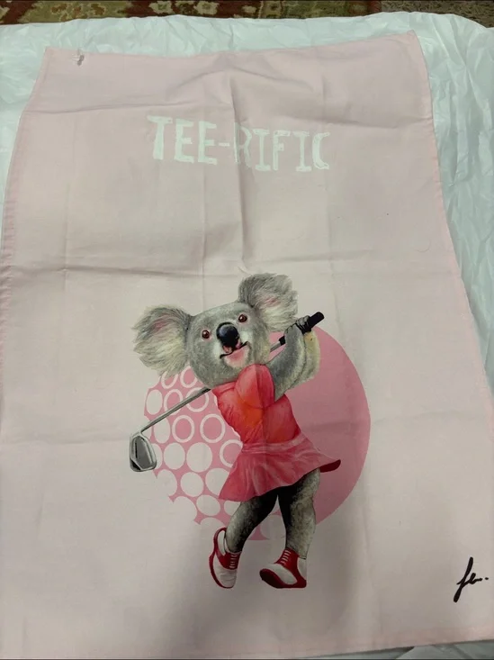 NWOT Sporty Koalas Tea Towel - Tee-rific - 100% Cotton