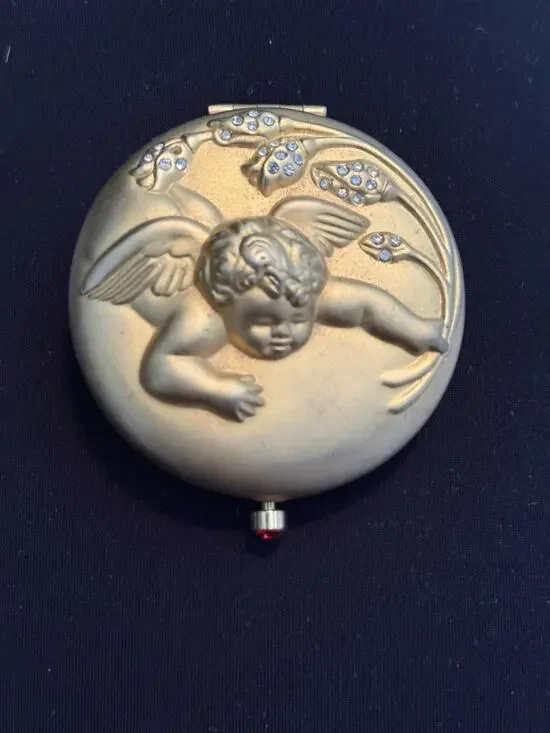 Vintage Estee Lauder July Angel Compact Lucidity Translucent Pressed Powder