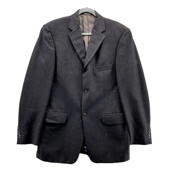 Banana Republic Blazer Adult 40R Black Wool Sport Coat Jacket Made in Italy Mens