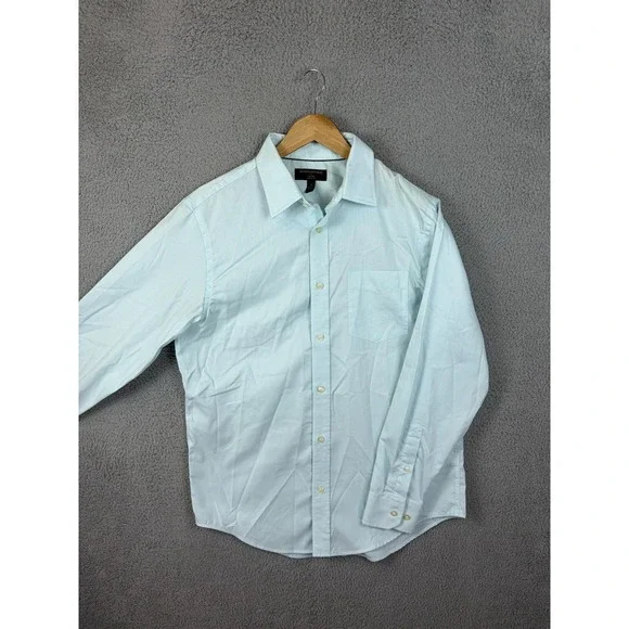 Banana Republic Shirt Mens Medium Blue Non Iron Classic Fit Dress Long Sleeve
