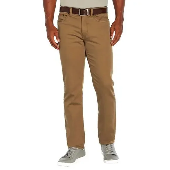 Banana Republic Men’s 5 Pocket Pant Stretch Cotton Slim Straight Fit Tan 40x34