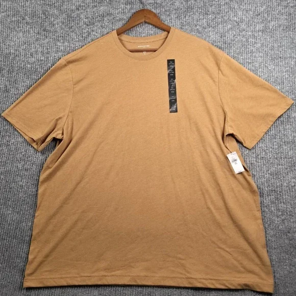 Banana Republic Premium Wash Tee Mens XXL Tall Camel Brown Casual Basic Core NWT