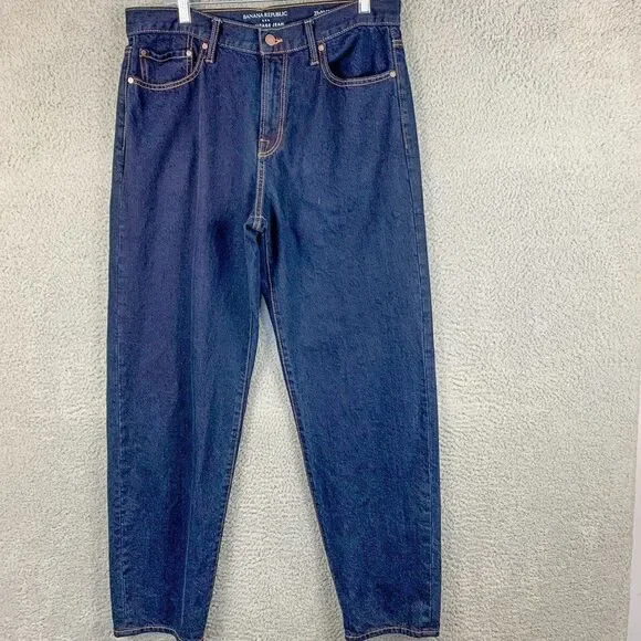 Banana Republic Heritage Jeans Mens 33 Blue Straight Fit Denim‎ Outdoor 34x31