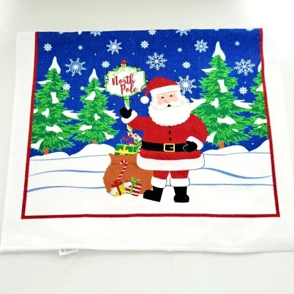 Santa Claus Christmas Towel NWOT Dish Hand Kitchen Towel 25 1/2