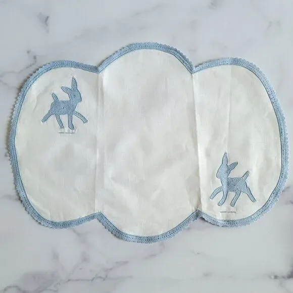 Baby Boy French Vintage placemat linen fawn linen