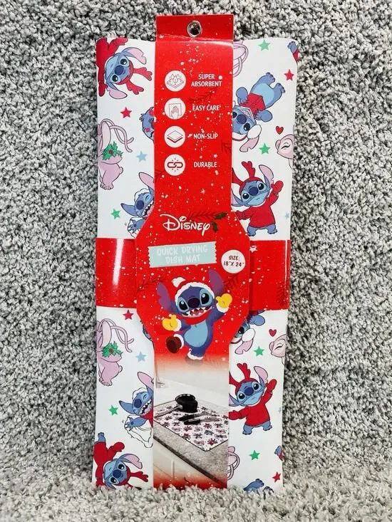 Disney Stitch Quick Drying Dish Mat Christmas Xmas 18