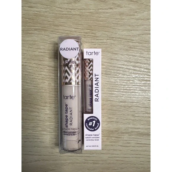 Tarte Shape Tape Radiant Concealer Bundle 8B Porcelain Beige Full & Travel Size