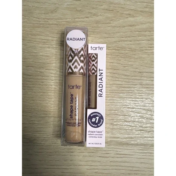 Tarte Shape Tape Radiant Concealer Bundle 34S Medium Sand Full & Travel Size