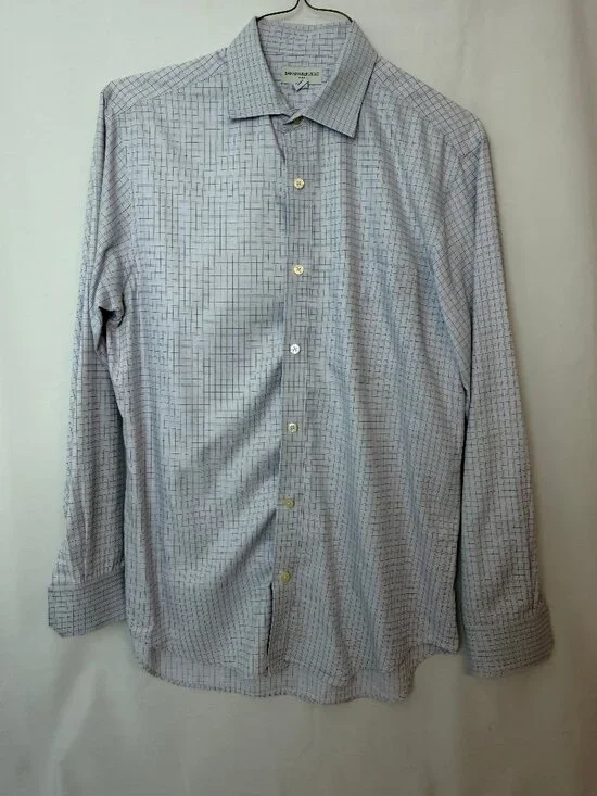 Banana Republic Blue Plaid Dress Shirt