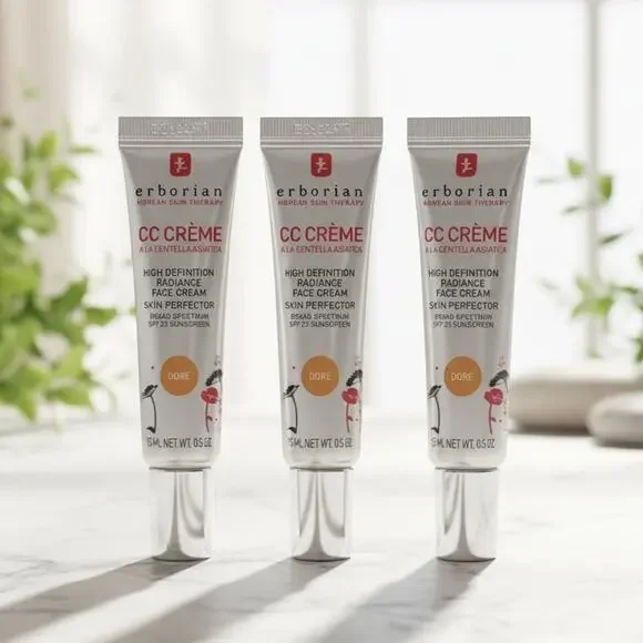 Erborian CC Cream with Centella Asiatica face serum SPF 25 Dore 0.5oz Lot Of 3