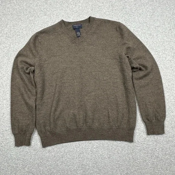 Banana Republic Merino Wool Sweater Men's Large Brown Casual Preppy Academia EUC