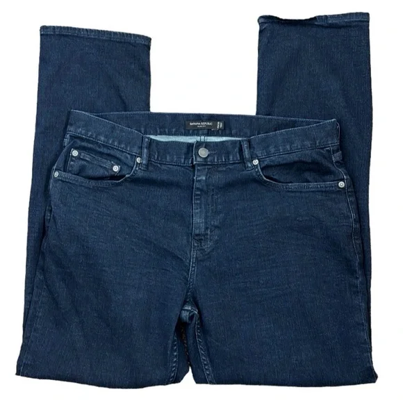 Banana Republic Denim Jeans Men's‎ Slim 32 Blue Stretch 5-Pocket EUC