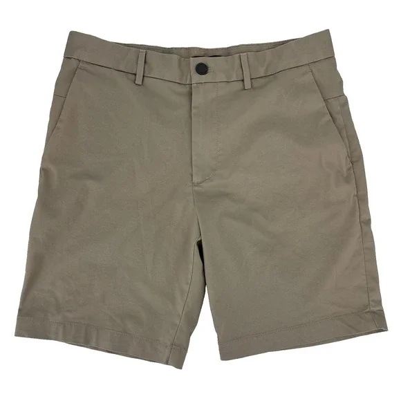 Banana‎ Republic Aiden Short Mens 31 Khaki Tan Stretch Cotton Chino Shorts