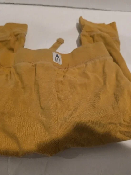 Gap Size 2 T Mustard Yellow Baby/Toddler Drawstring Joggers Gold