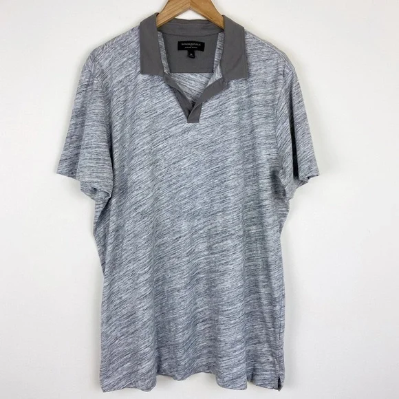 Banana Republic Heather Grey Polo Shirt
