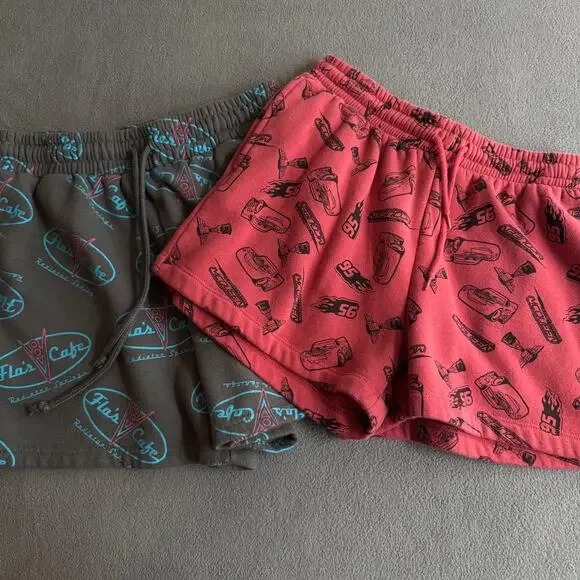 Lot of 2 Pixar Disney‎ Cars Movie Shorts Kids S Disneyland Pockets Pull On WDW