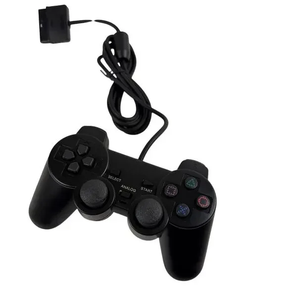 Finera Wired Gaming Controller for PS1 & PS2 - Black