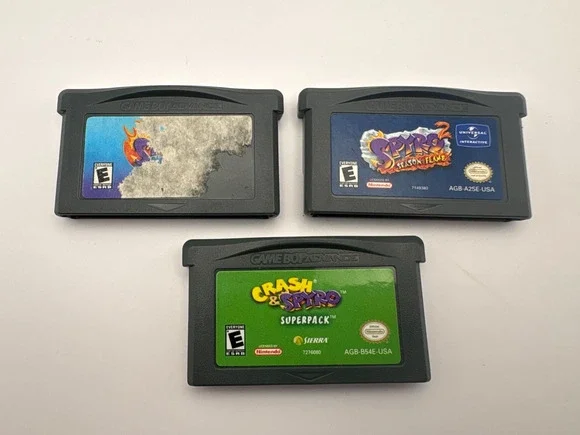 Spyro Crash Game Boy Advance Lot GBA Authentic Tested Nintendo