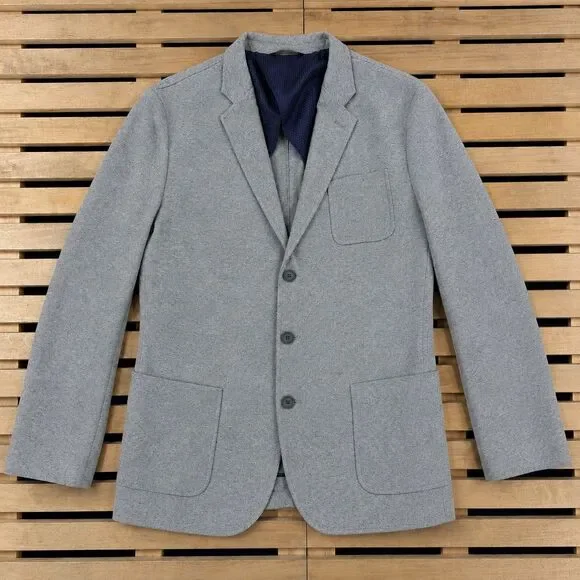 Banana Republic Men's 44L Long Tailored Slim Fit Grey Blazer Sports Coat 146209