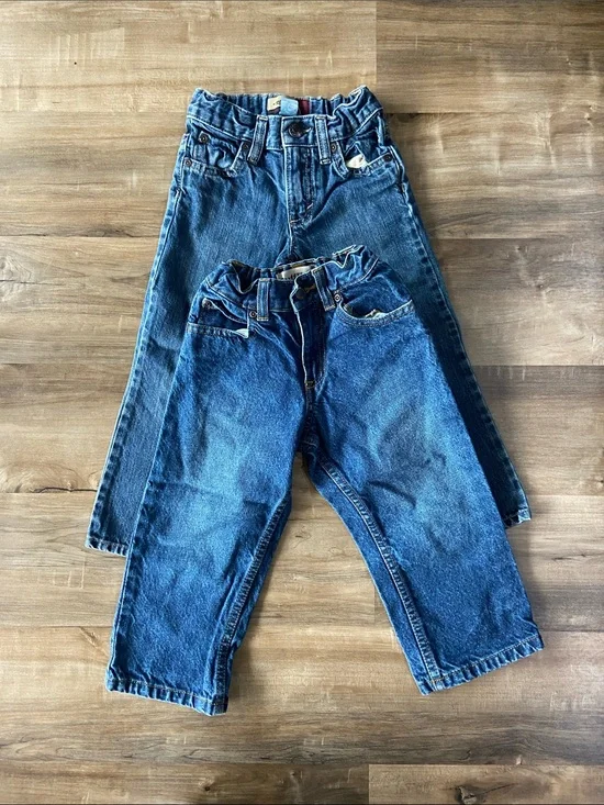 100% Cotton Classic Blue Denim Kids Jeans - Comfortable Everyday Bottoms