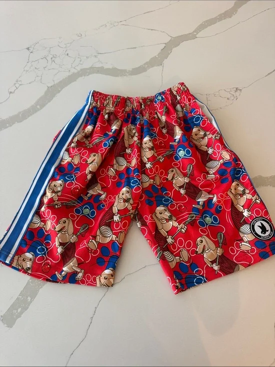 Boys small lacrosse shorts Flow Society slinky dog
