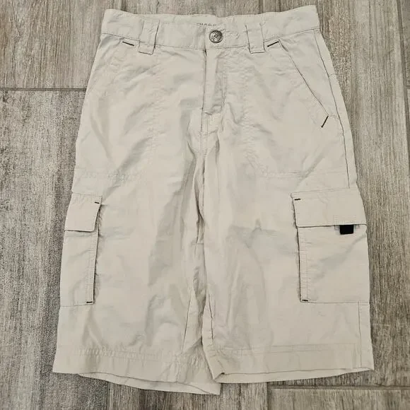 Columbia Cargo Shorts Boys Size‎ 4/5 Khaki Outdoor Utility Hiking Summer Basics