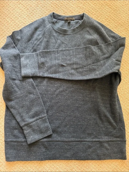 Banana Republic Men’s Heather Charcoal Crewneck Sweater