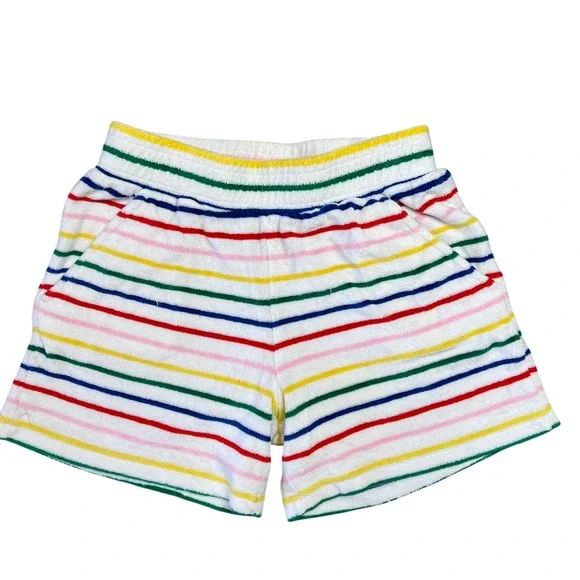 Hanna Andersson‎ Kids Rainbow Stripe Terry Cloth Shorts Multi Size 150 US 12