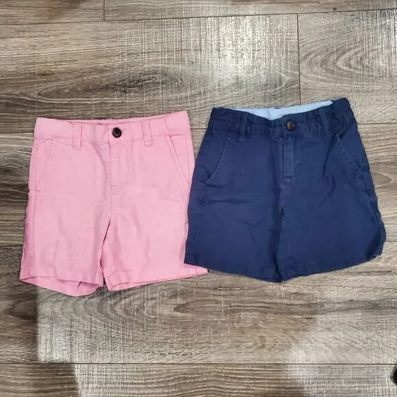 Janie and Jack Shorts Size 2-3T Pink and Blue Kids Shorts 2 Pieces