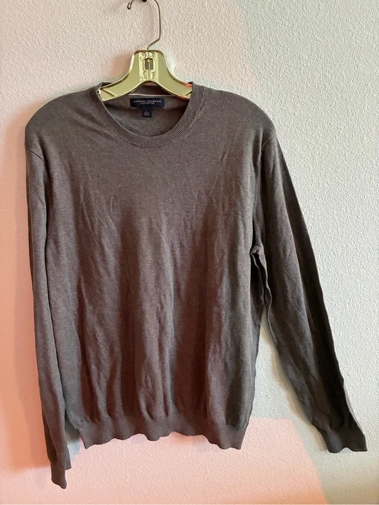 Banana Republic Men's Silk Cotton Blend Crewneck Sweater in Taupe