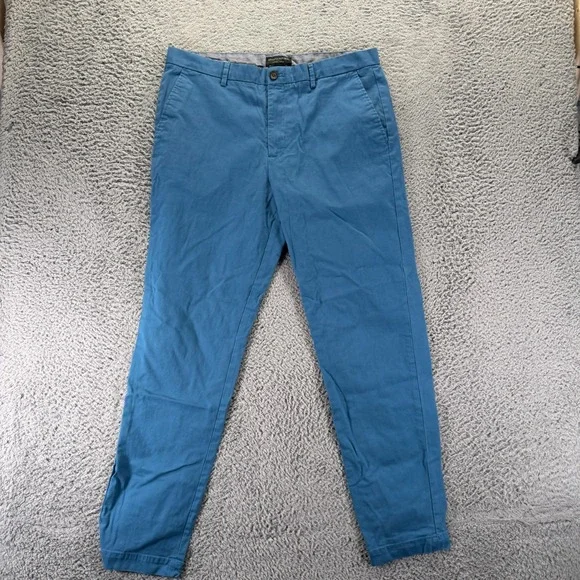 Banana Republic Mason Pant Mens 36x32 Blue Cotton Chino Preppy Business Stretch