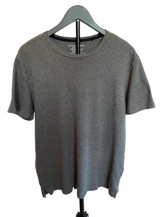 Banana Republic Men's Gray Luxe Touch Performance Tee XL Cotton