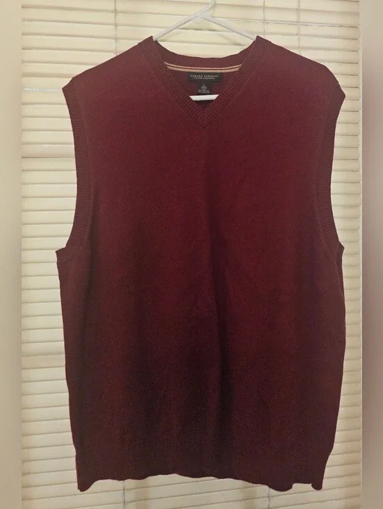 Men's Banana Republic Cotton Cashmere V-Neck Sweater Vest Size XL