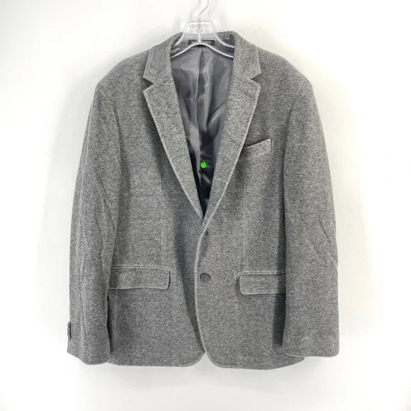 Banana Republic Slim Fit Gray Textured Two Button Blazer Mens 42R Sport Coat