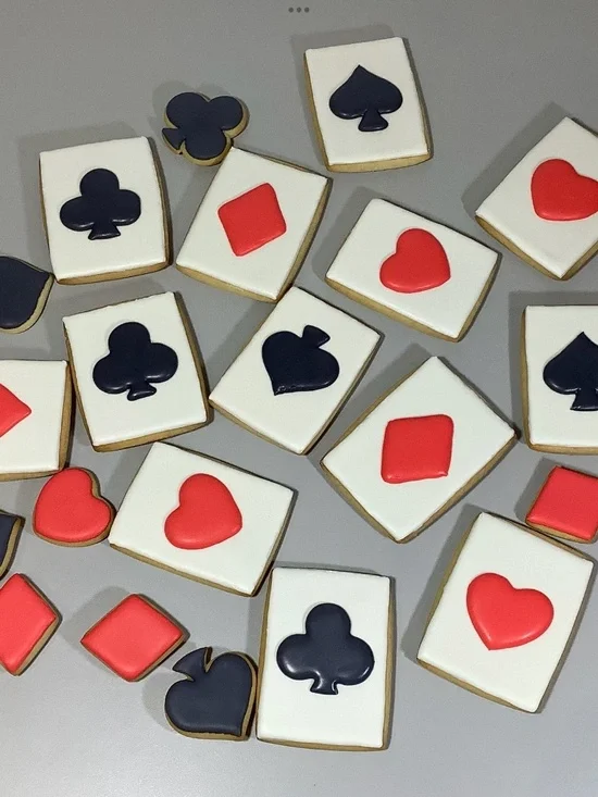Poker Playing Card Cookie Cutter Set – Rectangle, Heart, Diamond, Club & Spade