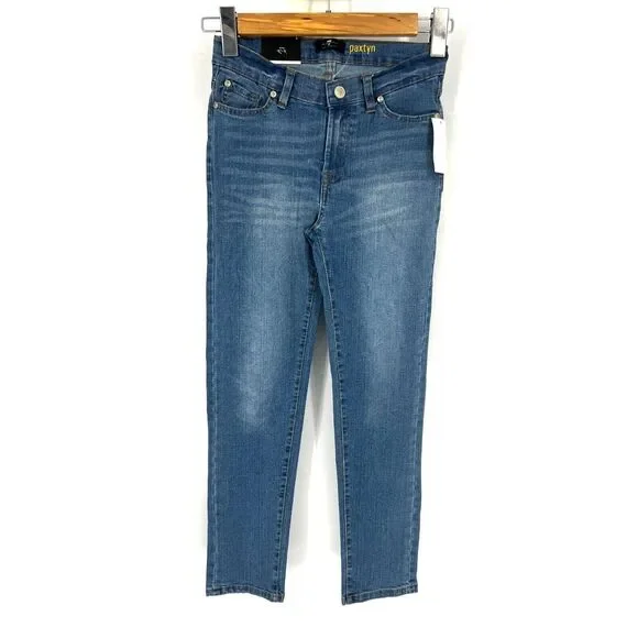 7 for all Mankind Jeans Girls Size 10 Paxtyn Skinny Blue Stretch Denim Dream NWT