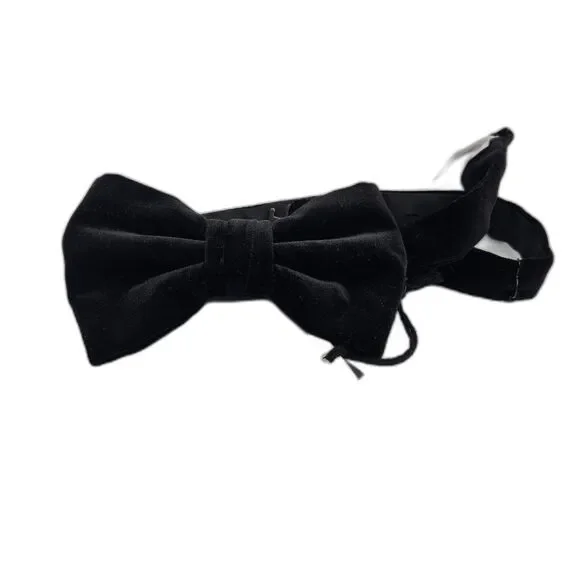 New Banana Republic Velvet Bowtie Adult One Size Adjustable Black Tux